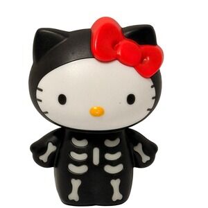 Sanrio Hello Kitty Skeleton Halloween 2019 McDonald's Happy Meal Toy Black Red